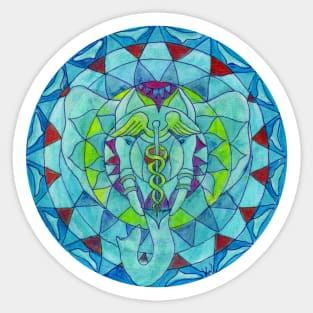 Salus health elephant mandala Sticker